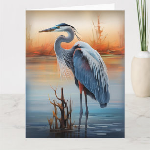 Great Blue Heron Bird Wildlife Nature Card