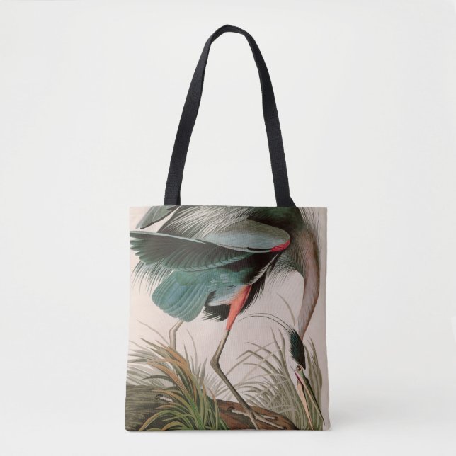 Great Blue Heron Birds of America Audubon Print Tote Bag (Front)