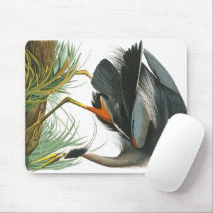 Great Blue Heron by John James Audubon Mouse Pad