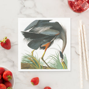 Great Blue Heron by John James Audubon Napkin