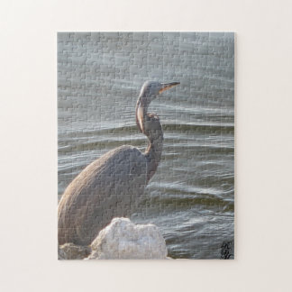 Great Blue Heron by the Water Jigsaw Puzzle