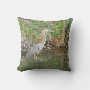 Great Blue Heron (Canal) Pillow