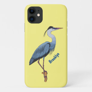 Great blue heron cartoon illustration Case-Mate iPhone case