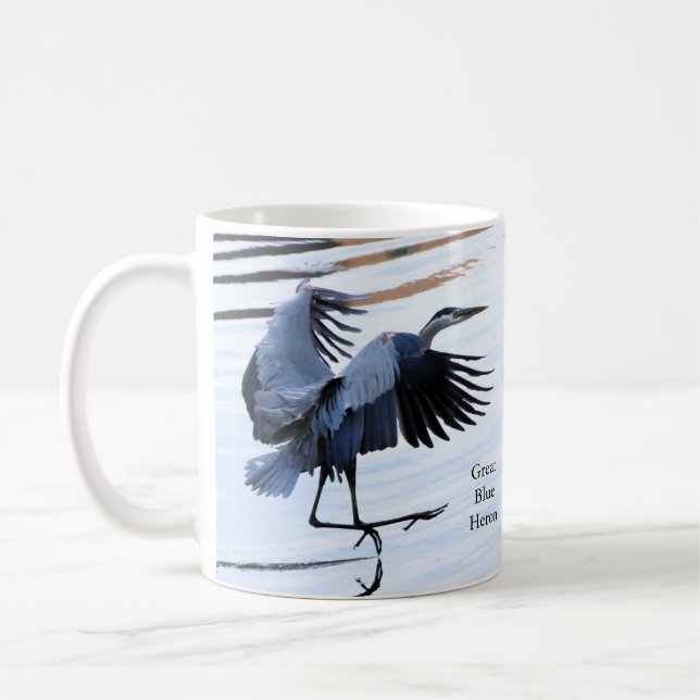 Great Blue Heron Coffee Mug (Left)