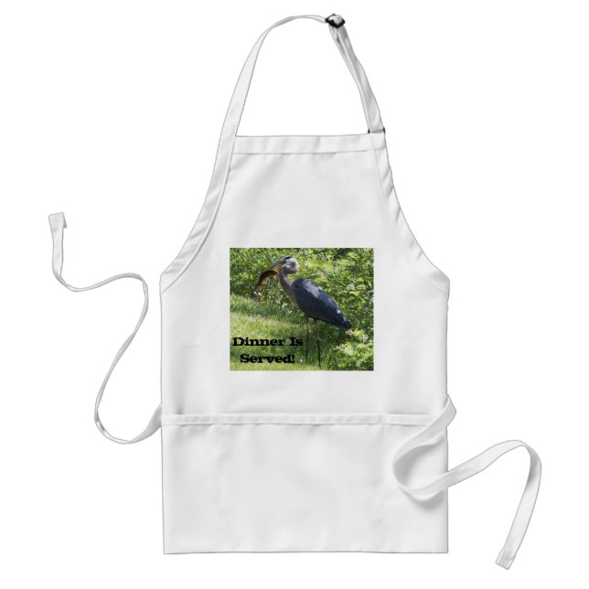 Great Blue Heron: Dinner is Served Apron (Front)