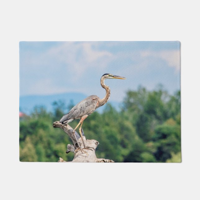 Great Blue Heron Doormat (Front)