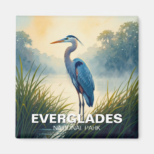 Great Blue Heron Everglades Travel Magnet