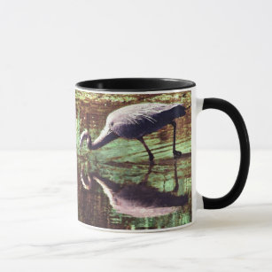 Great Blue Heron Fishing Mug