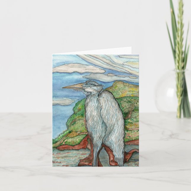 "Great Blue Heron" Greeting Card (Front)