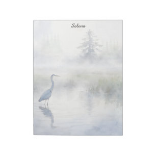 Great Blue Heron in a Salt Marsh Notepad