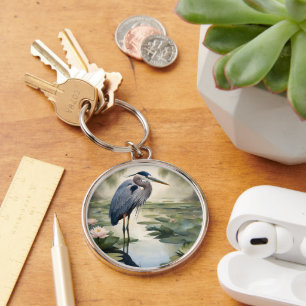 Great Blue Heron Key Ring