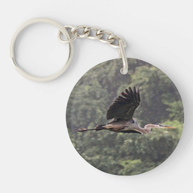 Great Blue Heron Key Ring (Front)