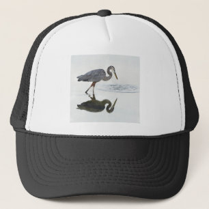 Great Blue Heron Looking at Ripples in Water.jpg Trucker Hat