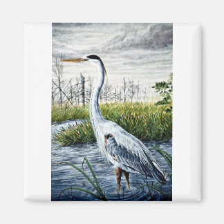 Great blue heron magnet