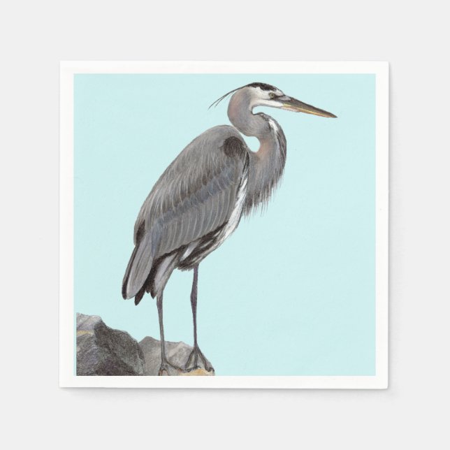 Great Blue Heron Napkin (Front)