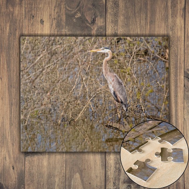 Great Blue Heron on a limb Jigsaw Puzzle (Great Blue Heron on a limb Jigsaw Puzzle)
