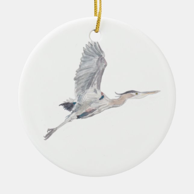 Great Blue Heron Ornament (Front)