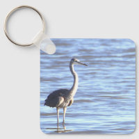 Great Blue Heron Photo Keychain 