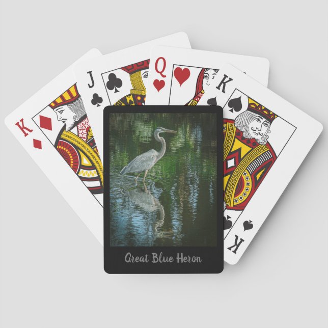 "Great Blue Heron"  Playing Cards (Back)