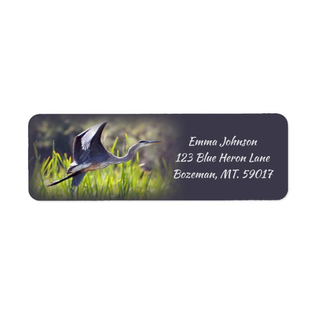 Great Blue Heron Return Address (Front)