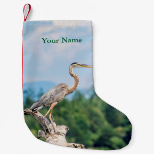 Great Blue Heron Small Christmas Stocking