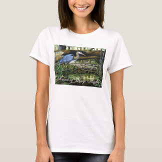 Great Blue Heron, Sound of Wings Studio T-Shirt