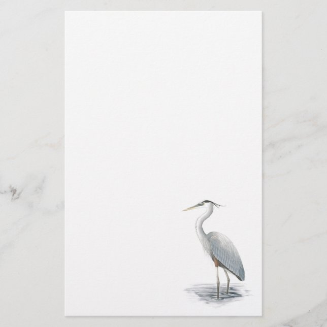 Great Blue Heron Stationery (Front)