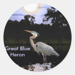 GREAT BLUE HERON Stickers