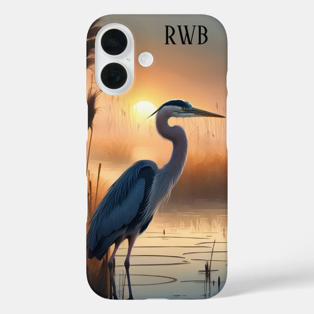 Great Blue Heron Sunrise Case-Mate iPhone Case (Back)