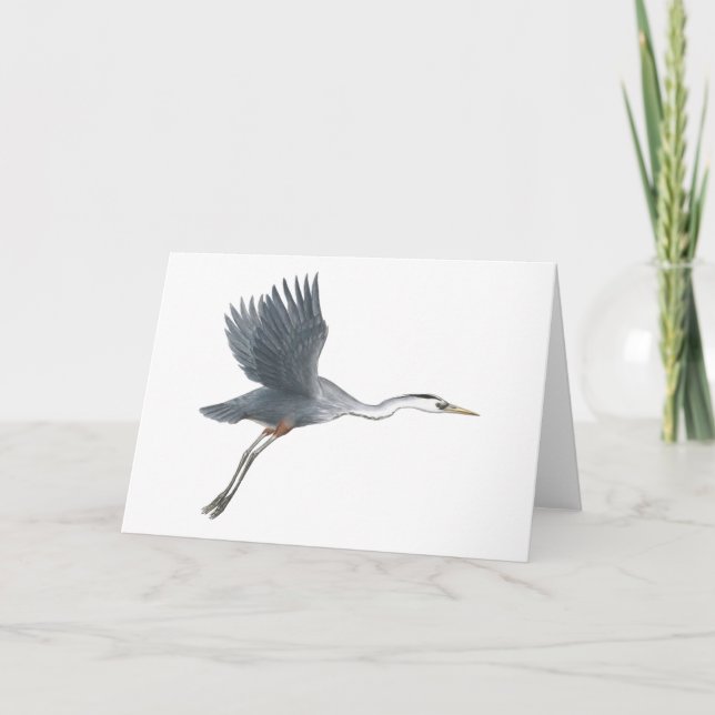 Great Blue Heron Taking Off Card (Front)
