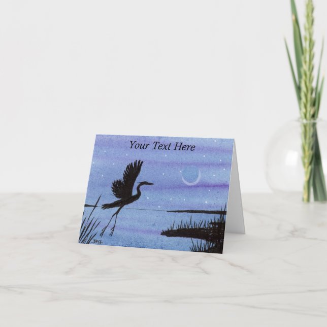 Great Blue Heron Thank You Card (Front)