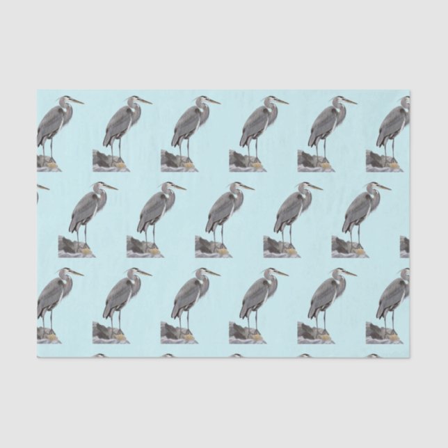 Great Blue Heron Tissue Paper (Front)