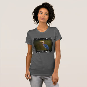 Great Blue Heron Wildlife Film Strip Modern T-Shirt