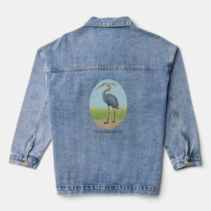 Great Blue Heron Women's Denim Jacket