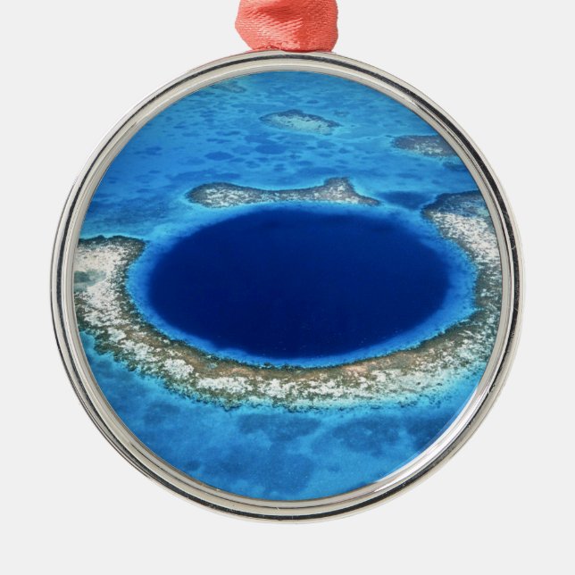 GREAT BLUE HOLE 2 METAL TREE DECORATION (Front)