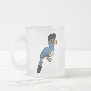 Great Blue Turaco Frosted Glass Coffee Mug