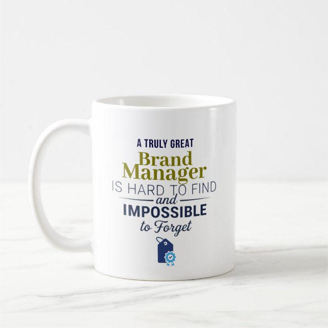 Great Brand Manager Personalised Name Gift Coffee Mug (Left)