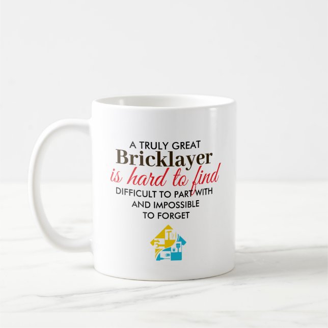 Great Bricklayer Personalised Name Gift Coffee Mug (Left)