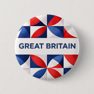 Great Britain 6 Cm Round Badge