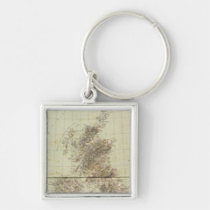 Great Britain Atlas Map Key Ring