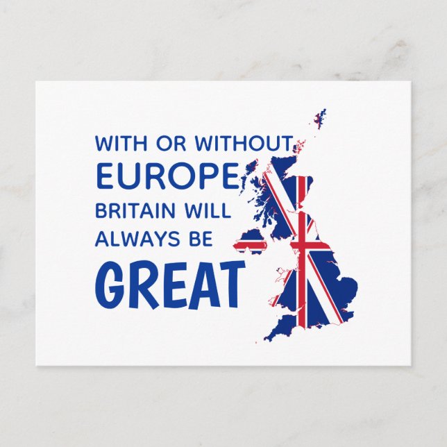 GREAT BRITAIN BREXIT EUROPE HOLIDAY POSTCARD (Front)