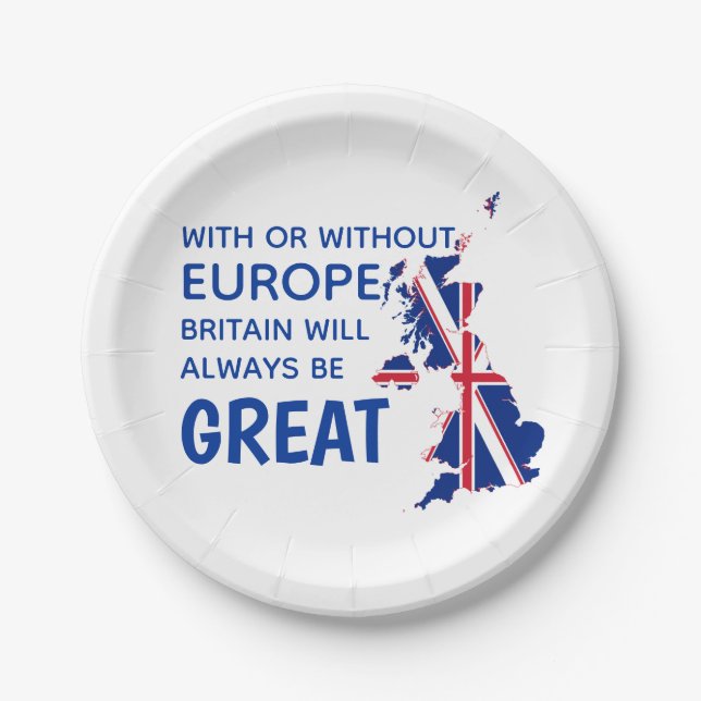 GREAT BRITAIN BREXIT EUROPE Party Paper Plate (Front)