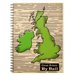Great Britain By Rail travel poster Notebook