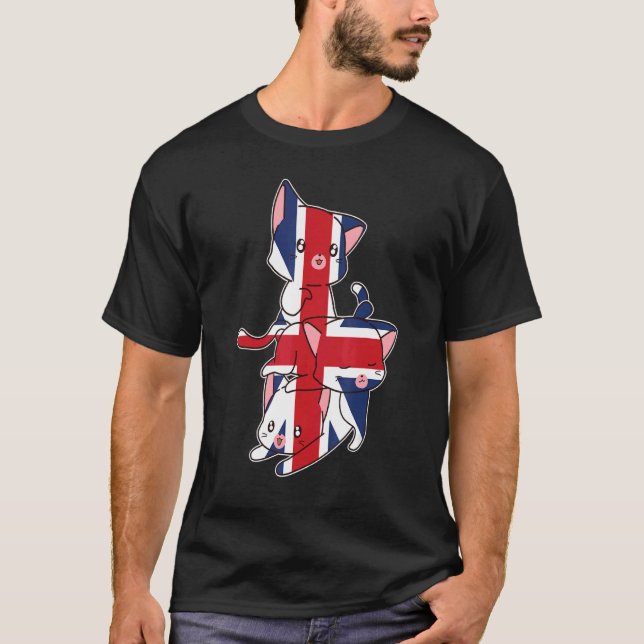 Great Britain Cats Great Britain British T-Shirt (Front)