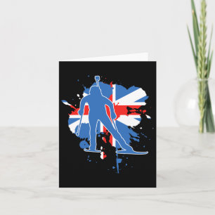 Great Britain Flag Biathlonist - British Biathlon Card