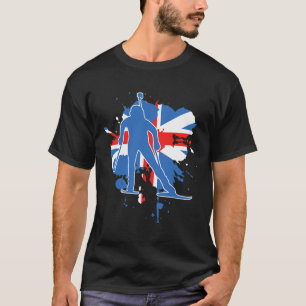 Great Britain Flag Biathlonist - British Biathlon  T-Shirt