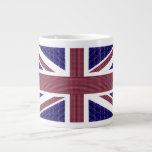 Great Britain Independence Day, England Flag Large Coffee Mug<br><div class="desc">Great Britain Independence Day,  England Flag.
This flag of ENGLAND is made with images of Gemstones:
The blue background are rectangular shaped blue Sapphires.
The Red stripes are rectangular shaped Rubies.
The Stars are Diamonds.</div>