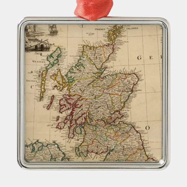 Great Britain, Ireland Metal Tree Decoration (Front)