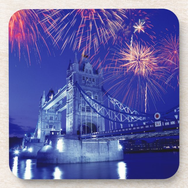 Great Britain, London. Fireworks over the Tower Coaster (Front)