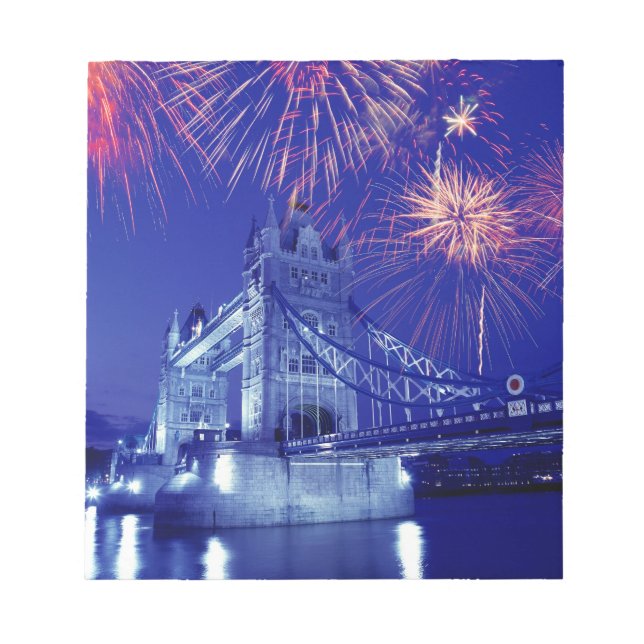 Great Britain, London. Fireworks over the Tower Notepad (Front)